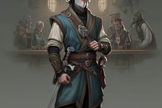 create a custom dnd character illustration for you