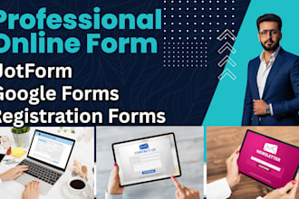 create google forms, jot form, and online surveys
