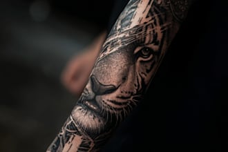 create a tattoo design of tattoo sleeve