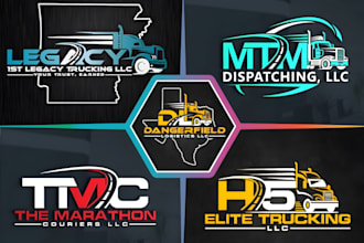do trucking business, dispatcher, transport logo