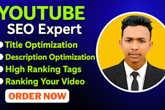 youtube SEO expert to rank videos and grow channel