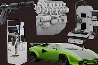 hard surface 3d model vehicle 3d mechanical part step file cad design fusion 360