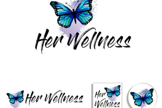 do modern amazing butterfly logo design