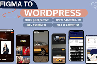 convert figma to wordpress website or figma to elementor
