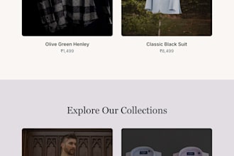 create a custom e commerce store with modern design