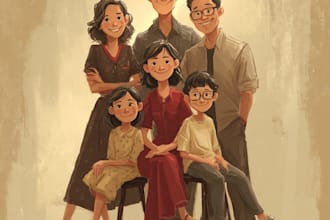make a realistic group portraits from separate photos