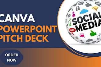 design professional powerpoint, canva, and pitch deck presentations