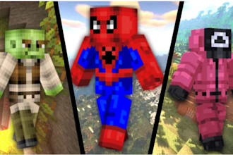 build custom minecraft skins, weapons, maps, plugin or lobby servers