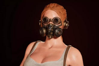 create a realistic character model, human model, spline 3dnft