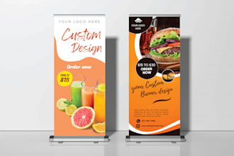 design roll up banner, seminar and conference banner, retractable banner