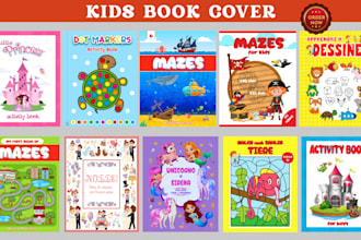 create coloring and activity book cover and interior