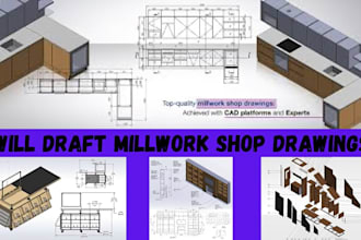 draft millwork, casework shop drawings