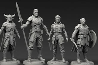 design custom 3d miniatures, tabletop figurines, and collectible model for print