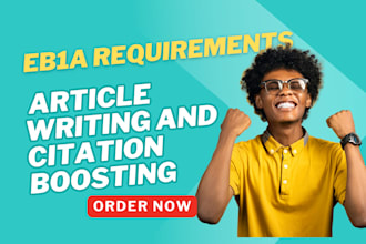 write and publish articles in top journals for eb1a