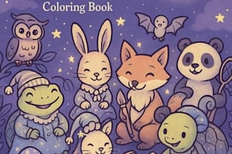 create colourful book illustrations and book covers