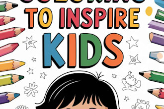 create awesome and amazing colouring book page for kids