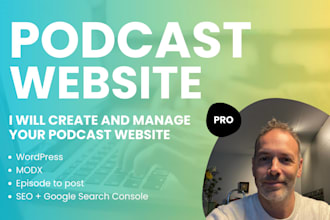 create a professional podcast website