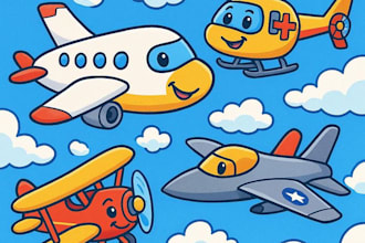 create awesome and amazing colouring book page for kids