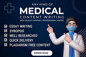 write professional medical content and articles