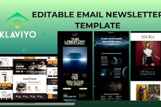 design klaviyo email template newsletter and mailchimp email template newsletter