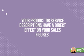 create professional medical product and service descriptions