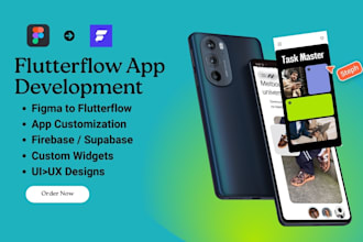 do figma to flutterflow app development and database update
