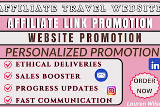 build amazon store clickbank affiliate link promotion travel affiliate website