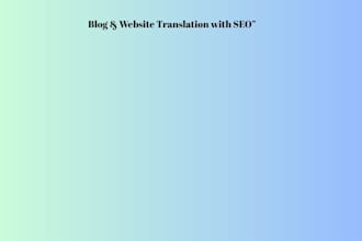 professional blog and website translations with SEO