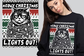 design ugly christmas sweater and sweatshirt graphics