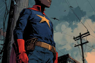 design you dc or marvel style comic book