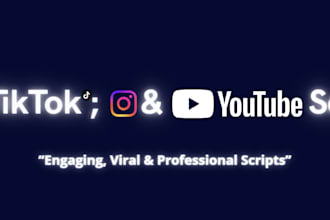 write tiktok reels and youtube shorts scripts