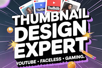 design high click youtube and faceless video thumbnails