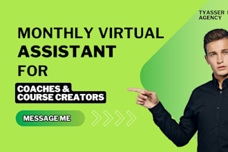 be a monthly virtual assistant for your coaching and online course launch