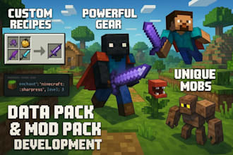 create your minecraft data pack and mod pack for your server