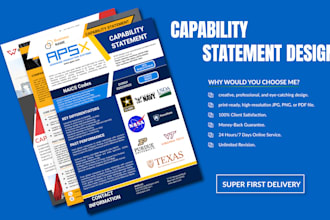create government capability statements with professional