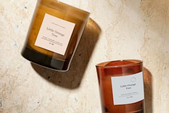 design luxury candles and product lables