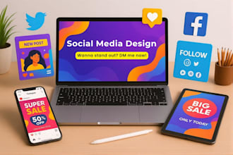 design social media posts and reels for instagram, facebook and tiktok