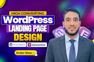 design wordpress landing page or elementor landing page