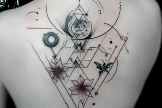 make a professional custom tattoo design or full sleeve