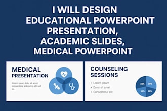 design educational powerpoint presentation, academic slides, medical powerpoint