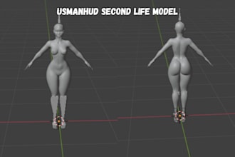 rig your second life avatar with professional uv mapping and skin textures