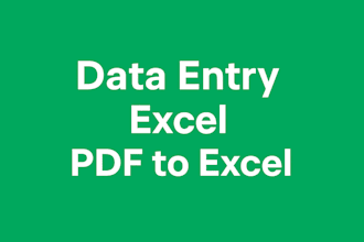 do data entry copy paste and pdf to excel