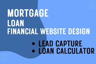 a mortgage broker website, loan officer website, financial consultant website