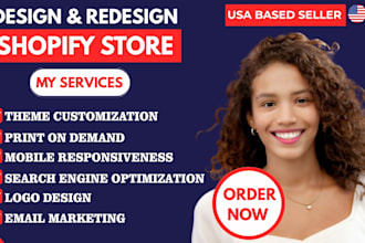 redesign shopify website, design shopify print on demand store, pod dropshipping