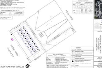 create ev charger permit plan with electrical load calculation for USA homes