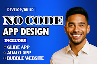 develop no code app using adalo, mobile and web app, convert google sheet to app