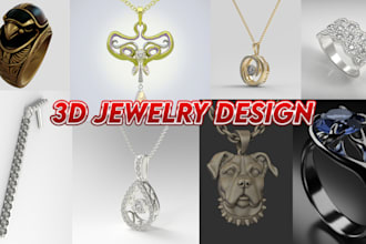 do 3d cad jewelry design, 3d jewelry retouching and rendering model grillz ring