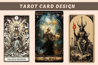 design tarot card tgc tarot illustration oracle cards mystical illustration