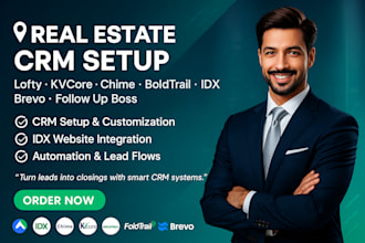 kv core setup bold trail lofty n8n real estate idx website landing page CRM seo