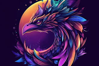 draw custom fantasy, animated game logo